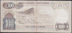 6.Emisyon 1.Tertip 100 Lira B72 342373 Çok Temiz