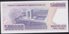 7.EMİSYON 4.TERTİP 500000 LİRA H68 606665 ÇİL