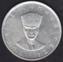 1970 Yılı 25 Lira  Hakimiyet Milletindir Gümüş