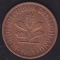 Almanya 1 Pfennig 1981 G