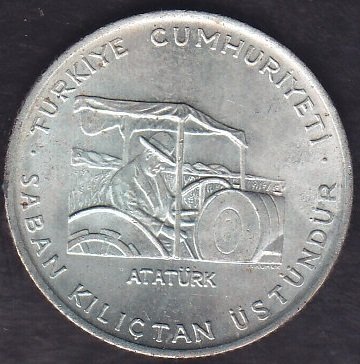 1978 Yılı 150 Lira Saban Kılıçtan Üstündür Gümüş