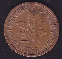 Almanya 1 Pfennig 1985 J