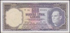 5.Emisyon 4.Tertip 500 lira Y36 031421 Çok Temiz - Ççt