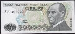 7.Emisyon 2.Tertip 10 Lira E69 306920 Çil