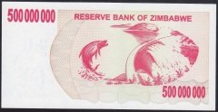Zimbabwe 500000000 Dolar 2008 Çil AB - Pick 60