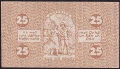 Almanya 25 Pfennig Notgeld 1921 Çilaltı Çil