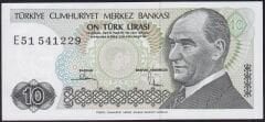 7.Emisyon 2.Tertip 10 Lira E51 541229 Çilaltı Çil