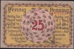 Almanya 25 Pfennig Notgeld 1920 Çil
