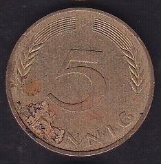 Almanya 5 Pfennig 1982 J