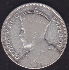 Fiji 1 Şilin 1934 Gümüş