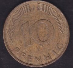 Almanya 10 Pfennig 1976 J