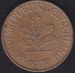 Almanya 10 Pfennig 1979 D
