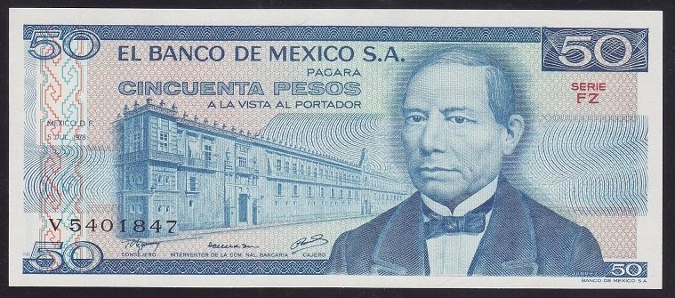 Meksika 50 Pesos 1978 Çil Pick67a