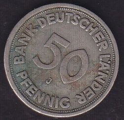 Almanya 50 Pfennig 1949 J