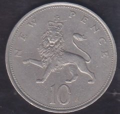 İngiltere 10 New Pence 1969