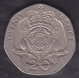 İngiltere 20 Pence 1987