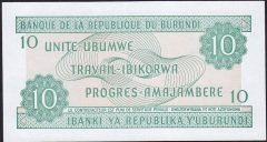 Burundi 10 Frank 1997 Çil Pick33d