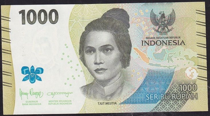 Endonezya 1000 Rupiah 2022 Çil