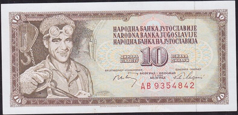 Yugoslavya 10 Dinar 1968 Çilaltı Pick 87a