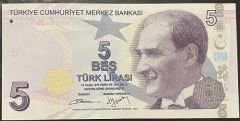 9.Emisyon 2.Tertip 5 Lira B027 592455 Çilaltı Çil