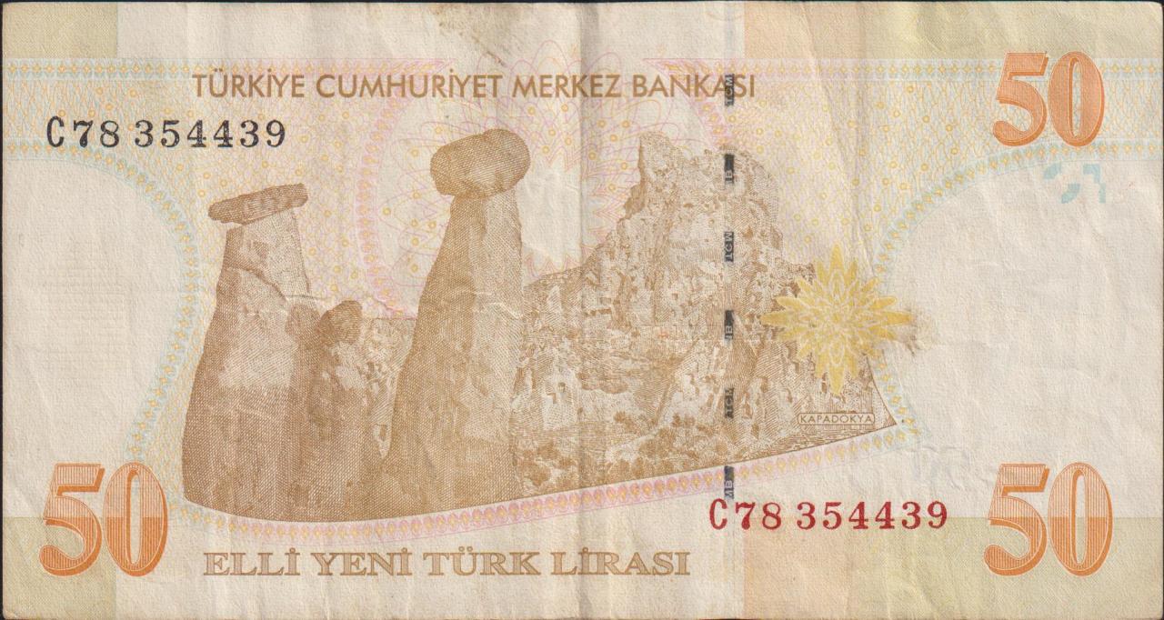 8.Emisyon 50 YTL C78 354439 Çok Temiz