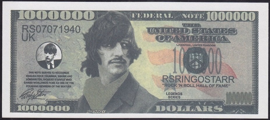 Amerika 1 Milyon Dolar Ringo Star Çil Fantazi Para