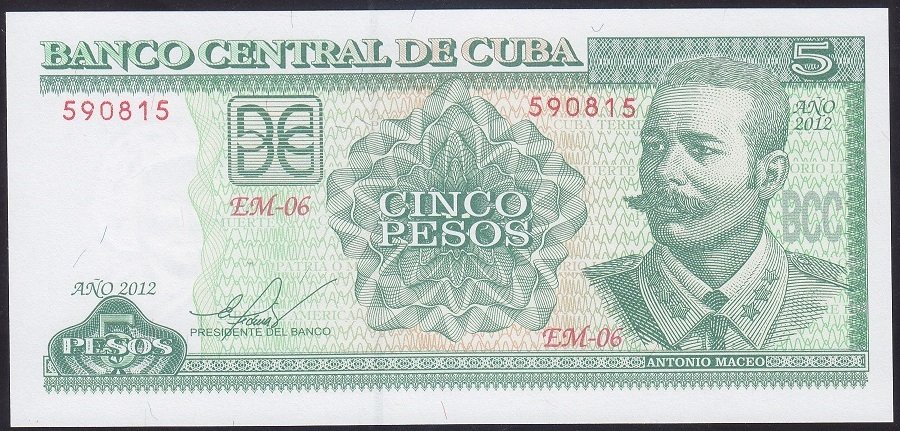 Küba 5 Pesos 2012 Çil Pick116m