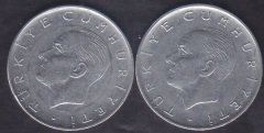 1977 Yılı 1 Lira Çok Temiz (Ters Düz Takım )