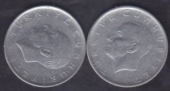 1976 Yılı 1 Lira Çok Temiz (Ters Düz Takım )