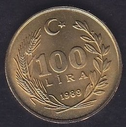 1989 YILI 100 LİRA ÇİL