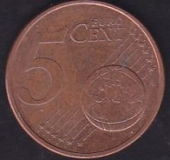 Avrupa 5 Euro Cent 2010 A Almanya