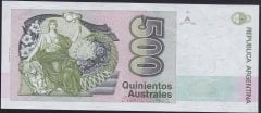 Arjantin 500 Australes 1988 - 1989 Çilaltı Çil Pick328a