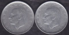 1966 Yılı 1 Lira Çok Temiz (Ters Düz Takım )