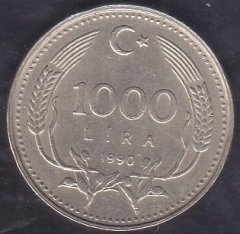 1990 Yılı 1000 Lira - Çevremizi Sevelim Koruyalım