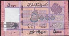 Lübnan 5000 Livre 2021 Çil