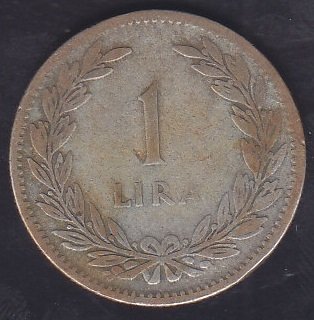 1948 Yılı 1 Lira Temiz Gümüş