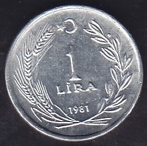 1981 Yılı 1 Lira