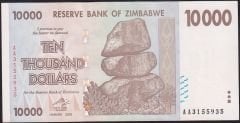 Zimbabwe 10000 Dolar 2008 Çilaltı Çil