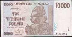 Zimbabwe 10000 Dolar 2008 Ççt Çilaltı