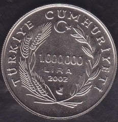 2002 Yılı Bir Milyon Lira  Yunus Emre Çil