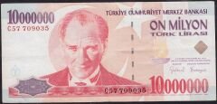 7.Emisyon 10 000 000 Lira C57 709035 Çok Temiz