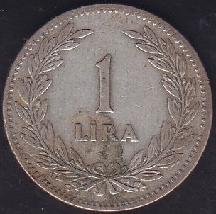 1947 Yılı 1 Lira Gümüş