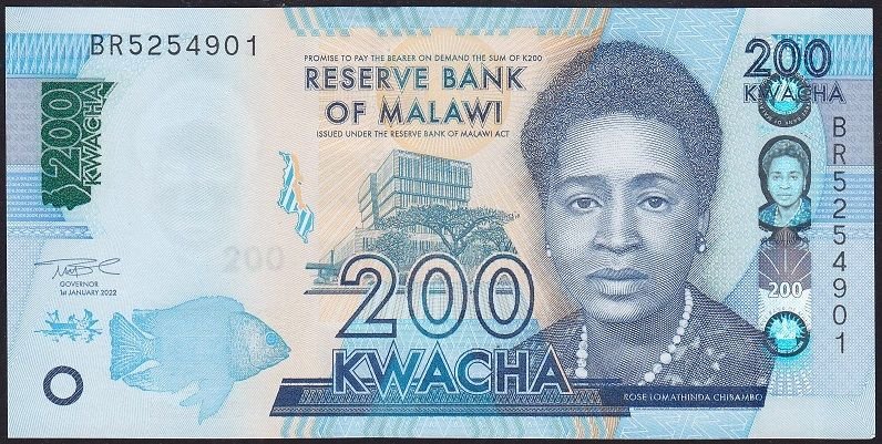 Malawi 200 Kwacha 2022 Çil