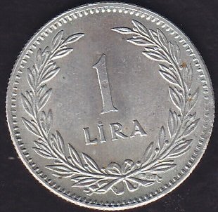 1947 Yılı 1 Lira Çilaltı Çil Gümüş
