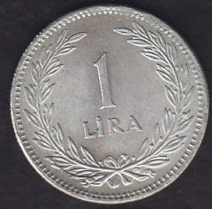 1948 Yılı 1 Lira Çilaltı Çil Gümüş