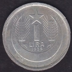 1939 Yılı 1 Lira Gümüş
