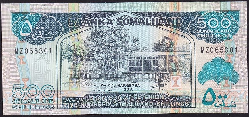 Somaliland 500 Şiling 2016 Çil Pick 6j