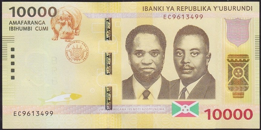 Burundi 10000 Frank 2015 Çil Pick54a