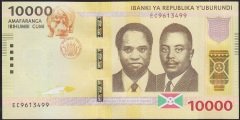 Burundi 10000 Frank 2015 Çil Pick54a