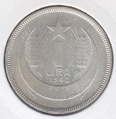 1940 Yılı 1 Lira Çilaltı Çil Gümüş
